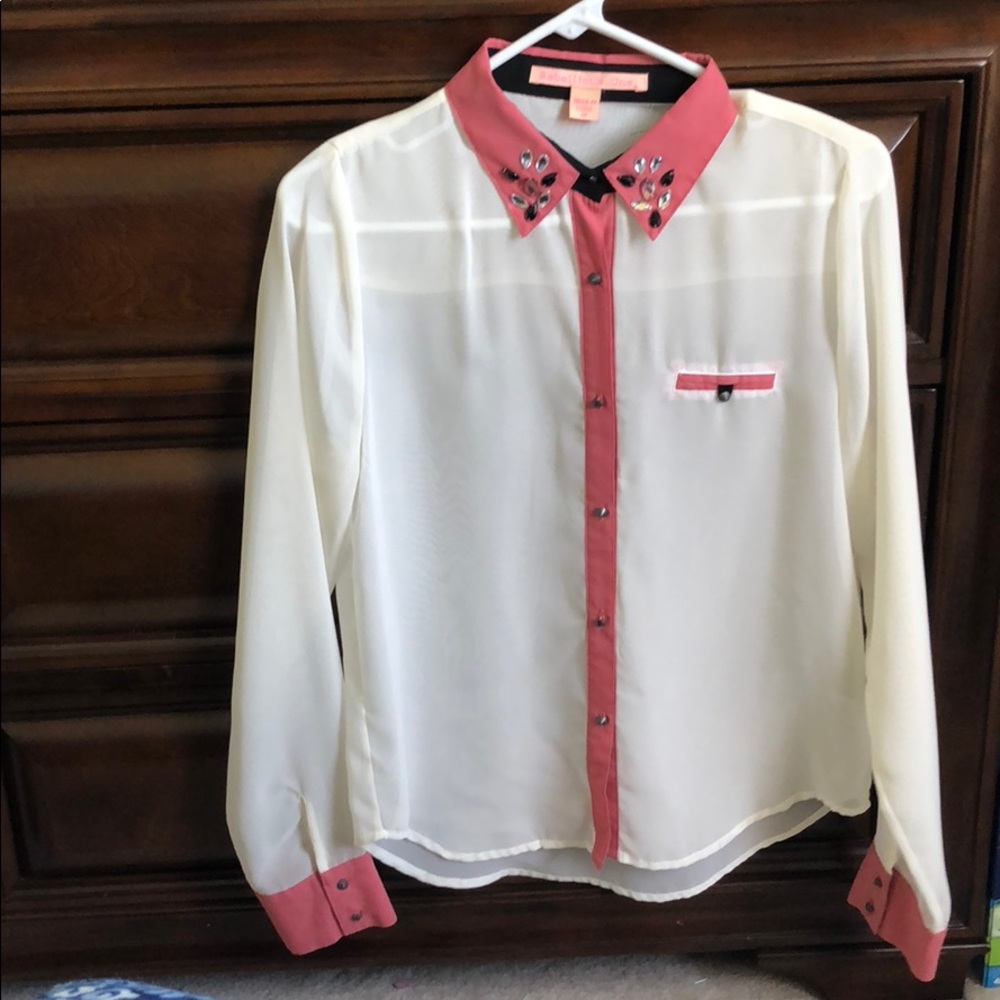 Rebellious One Button Up Blouse